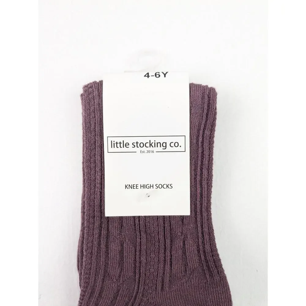 Little Stocking Dusty Plum Knee Socks 4-6 Year